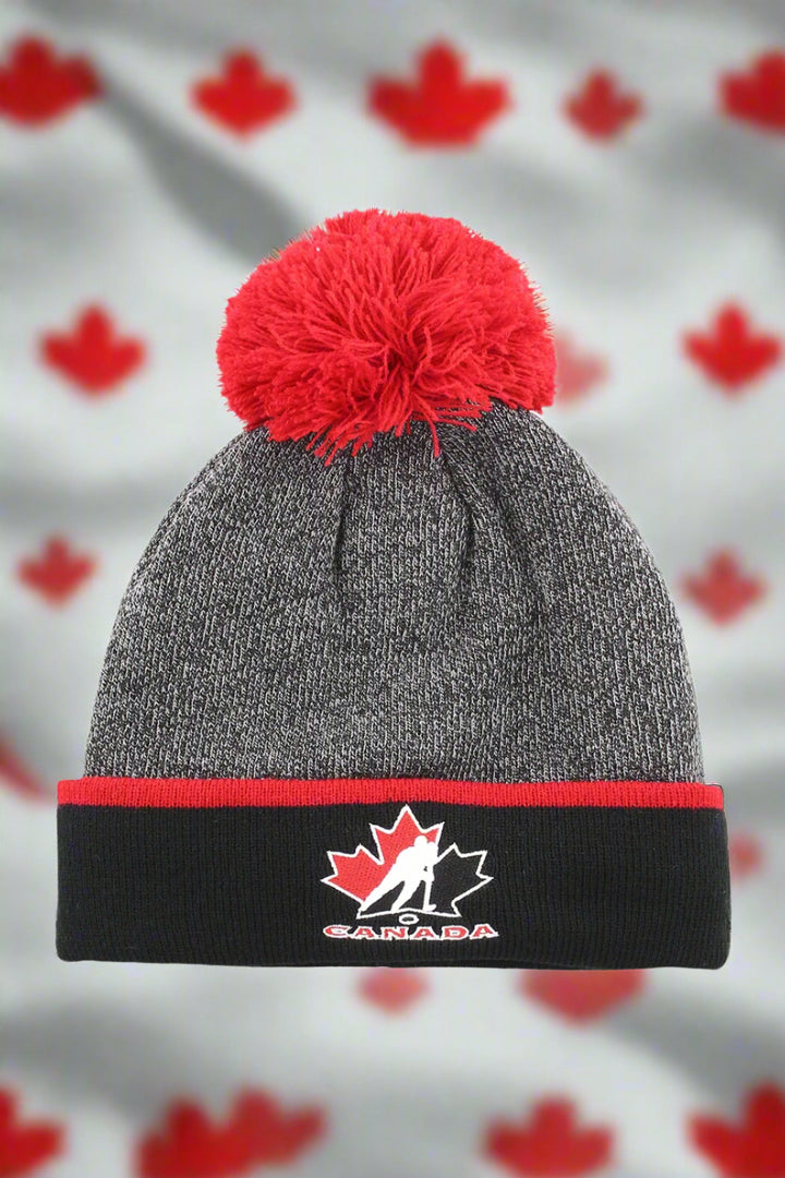 Team Canada 4 Nations Face Off Game Ready Winter Tuque Adult Beanie - Grey