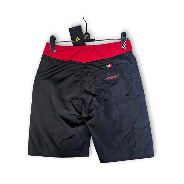 Traje de baño largo para niños Scuderia Ferrari 'Checkflag' - Pantalones cortos para niños - Negro