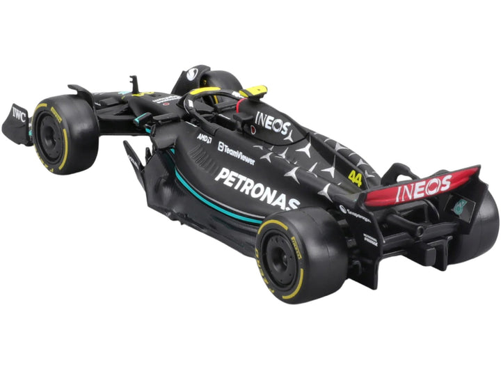 Mercedes AMG Petronas Lewis Hamilton Bburago 1:43 Scale Model Car - Black