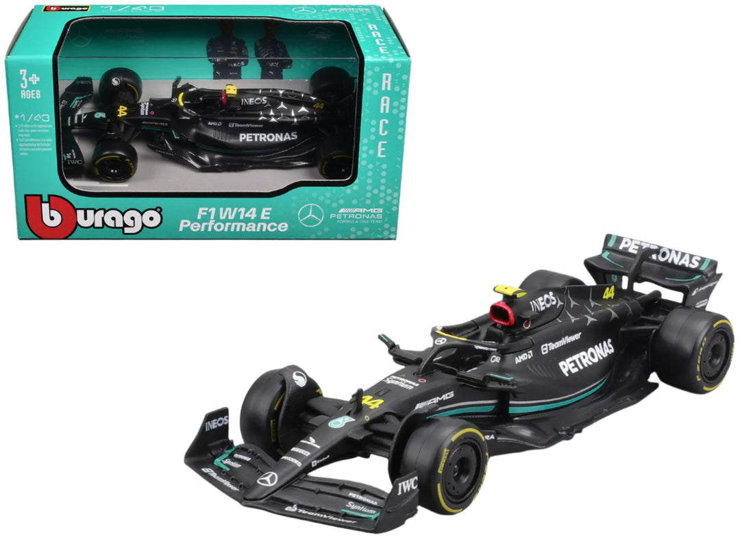 Mercedes AMG Petronas Lewis Hamilton Bburago 1:43 Scale Model Car - Black