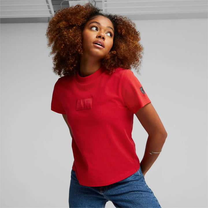 Puma Ferrari Motorsport Style Women Red T-Shirt