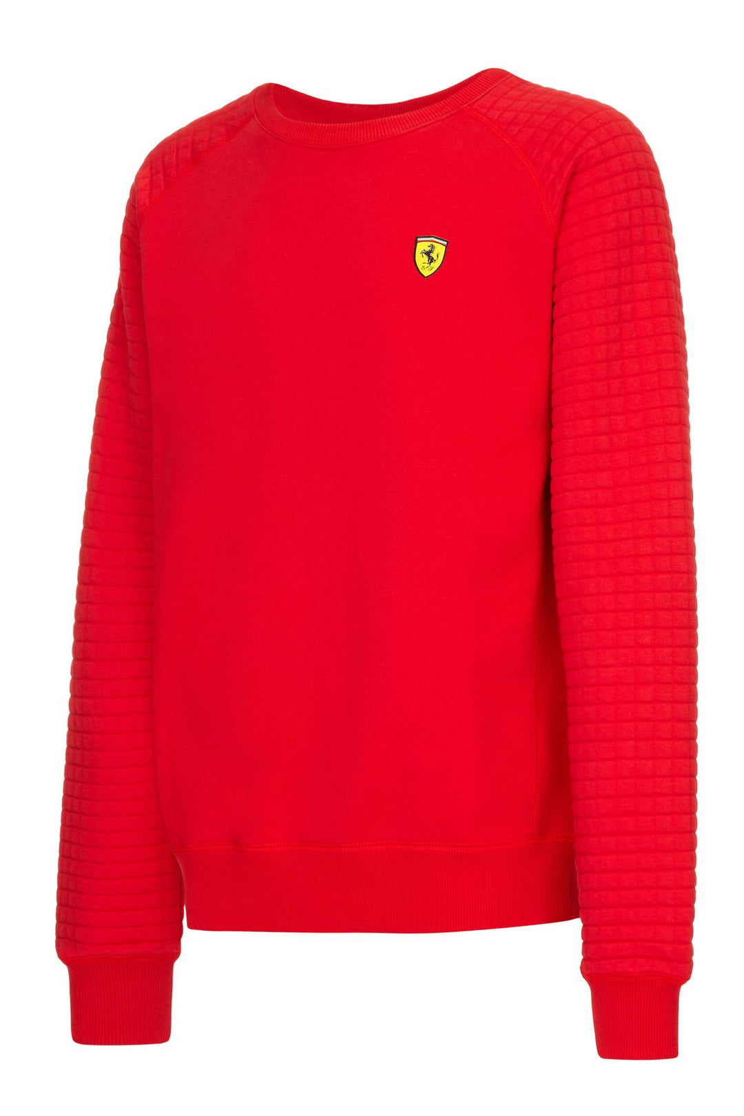 Scuderia Ferrari Crewneck Quilt Arm Men's Sweatshirt - Red