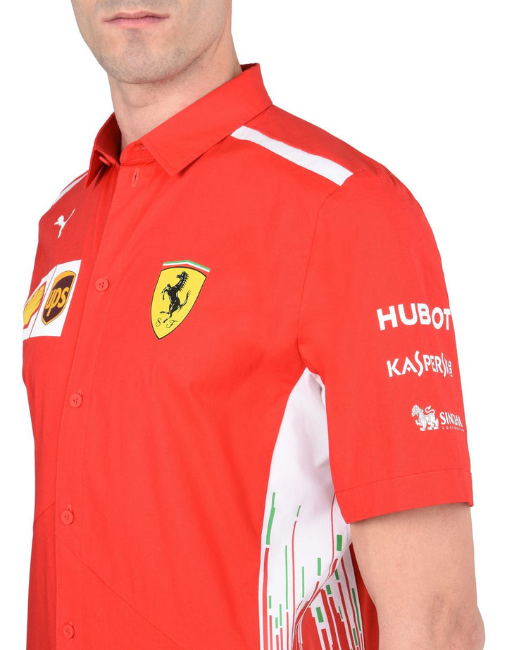 2018 Puma Scuderia Ferrari F1™ Team Button-Up Vintage Shirt Adult - Red