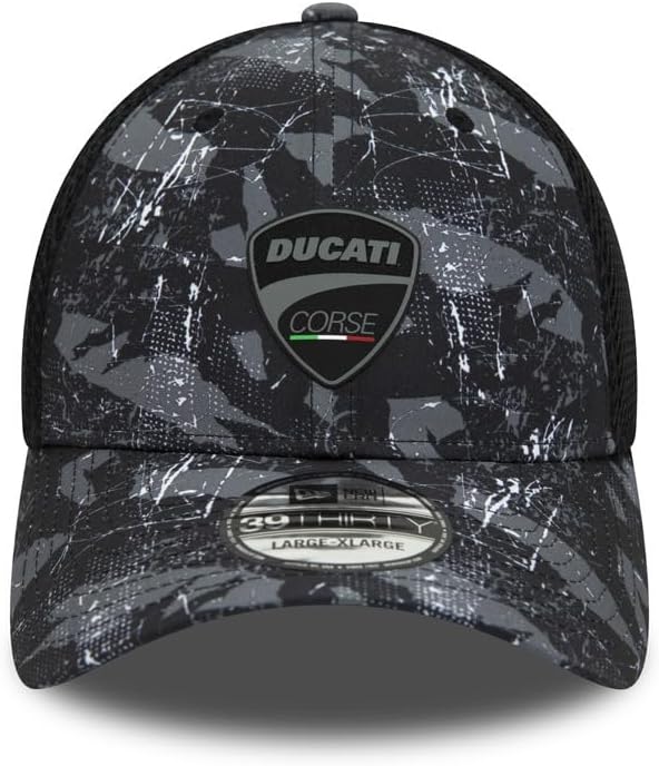 Gorra para hombre con estampado integral Ducati Corse - Negra