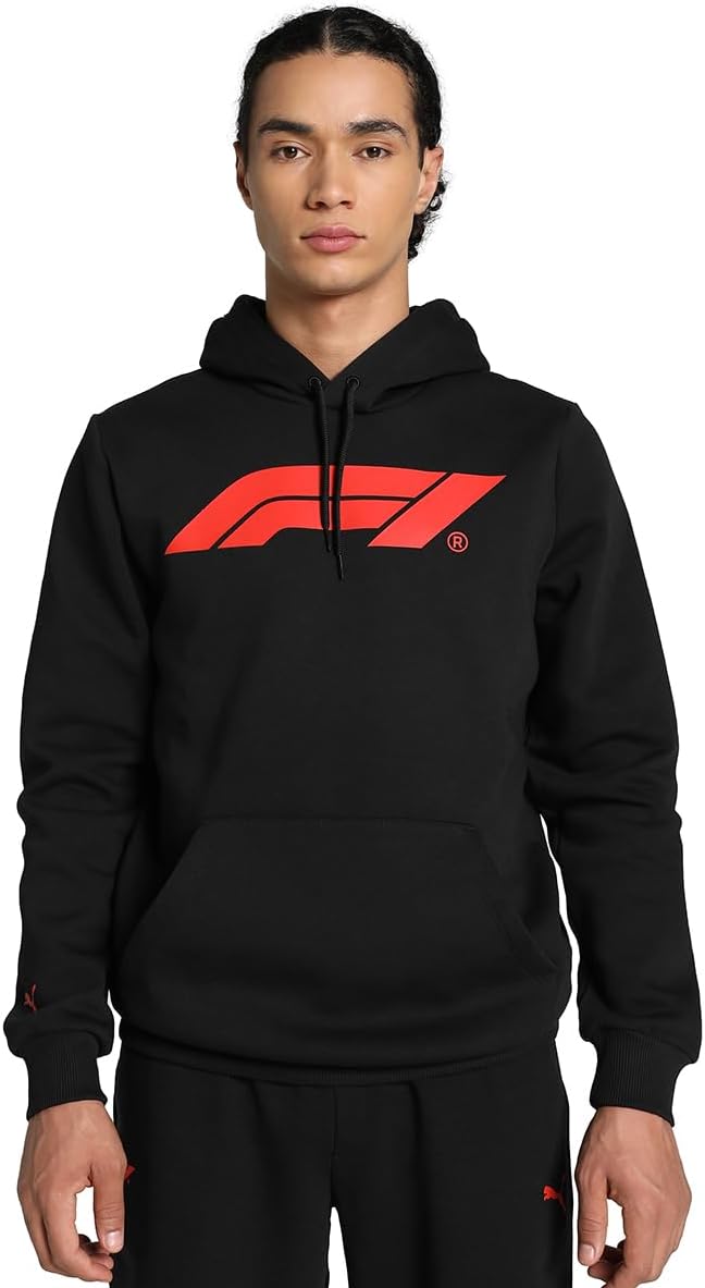 PUMA X FORMULA 1® Collection ESS Logo Unisex Hoodie - Grey / Vivid Blue / Black / Red