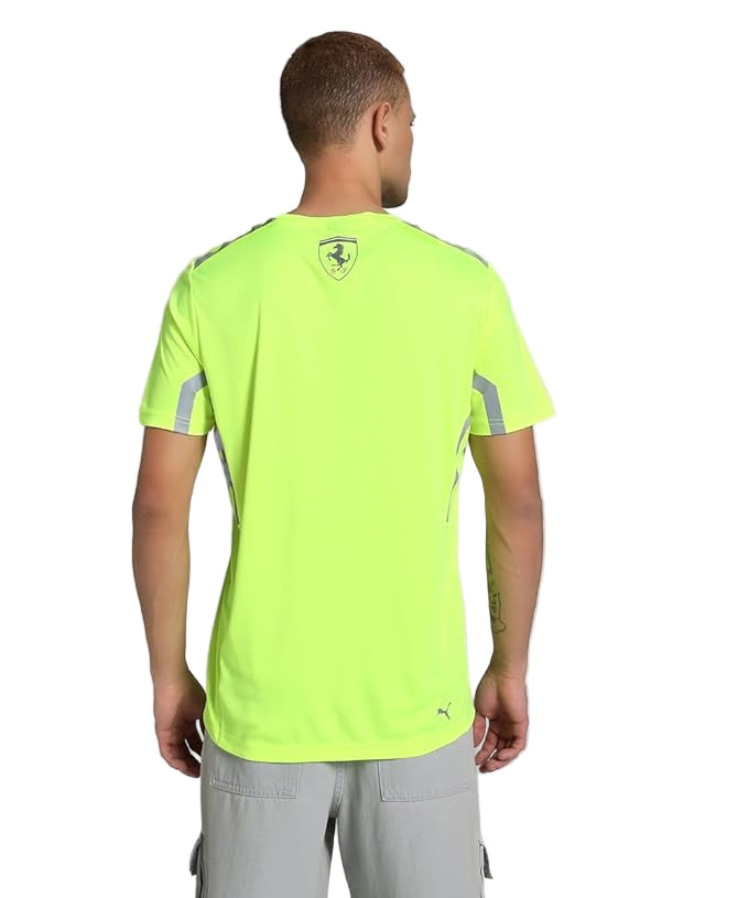 PUMA Scuderia Ferrari Yellow Hi-Vis Team T-Shirt - Yellow