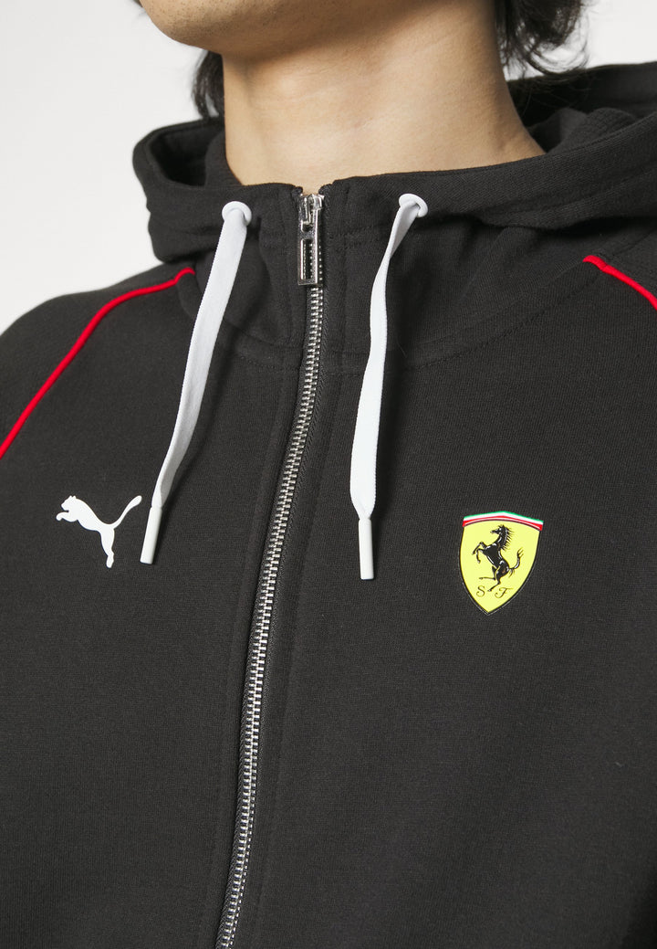 2023 Puma Scuderia Ferrari Race Hooded Sweat Jacket - Men - Black