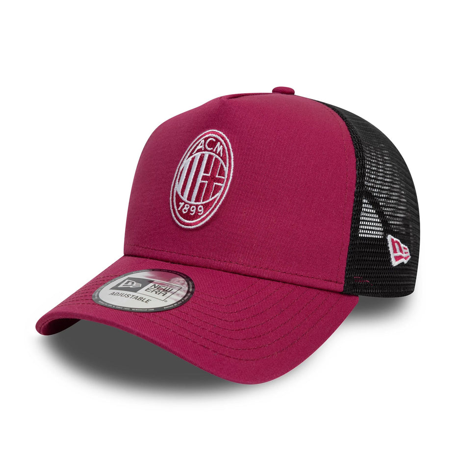 2025 AC Milan Seasonal 9FORTY A-Frame Trucker Adult Cap - Dark Red