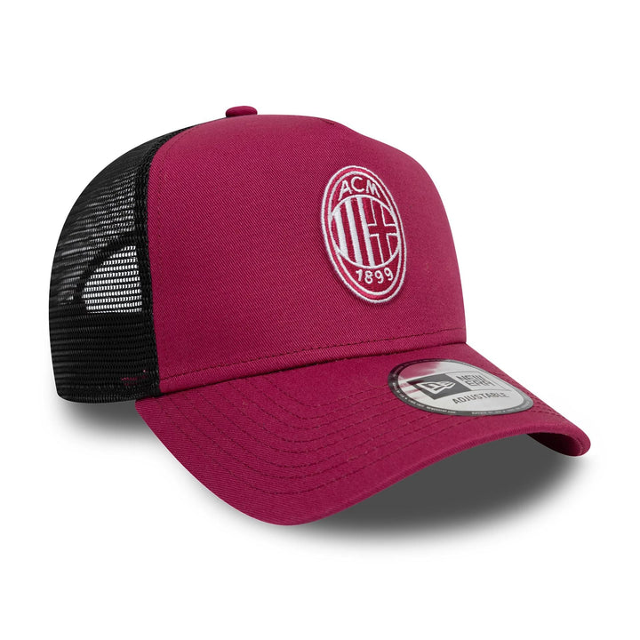 2025 AC Milan Seasonal 9FORTY A-Frame Trucker Adult Cap - Dark Red