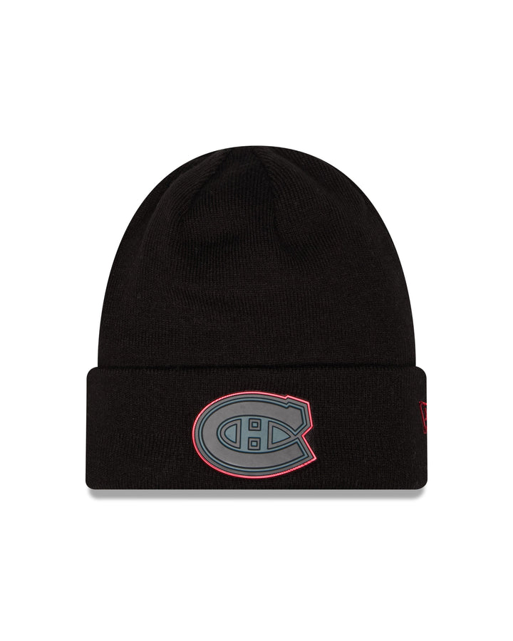 Gorro de invierno para adultos New Era de los Montreal Canadiens de la NHL – Negro