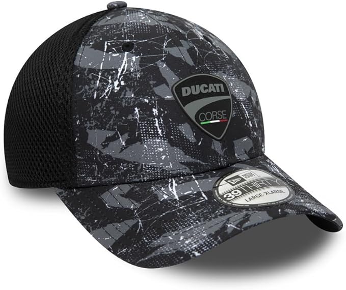 Gorra para hombre con estampado integral Ducati Corse - Negra