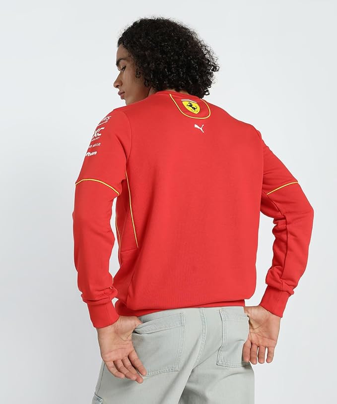 Official Puma Scuderia Ferrari F1 Team Replica Collection Team Men's Sweatshirt - Burnt Red