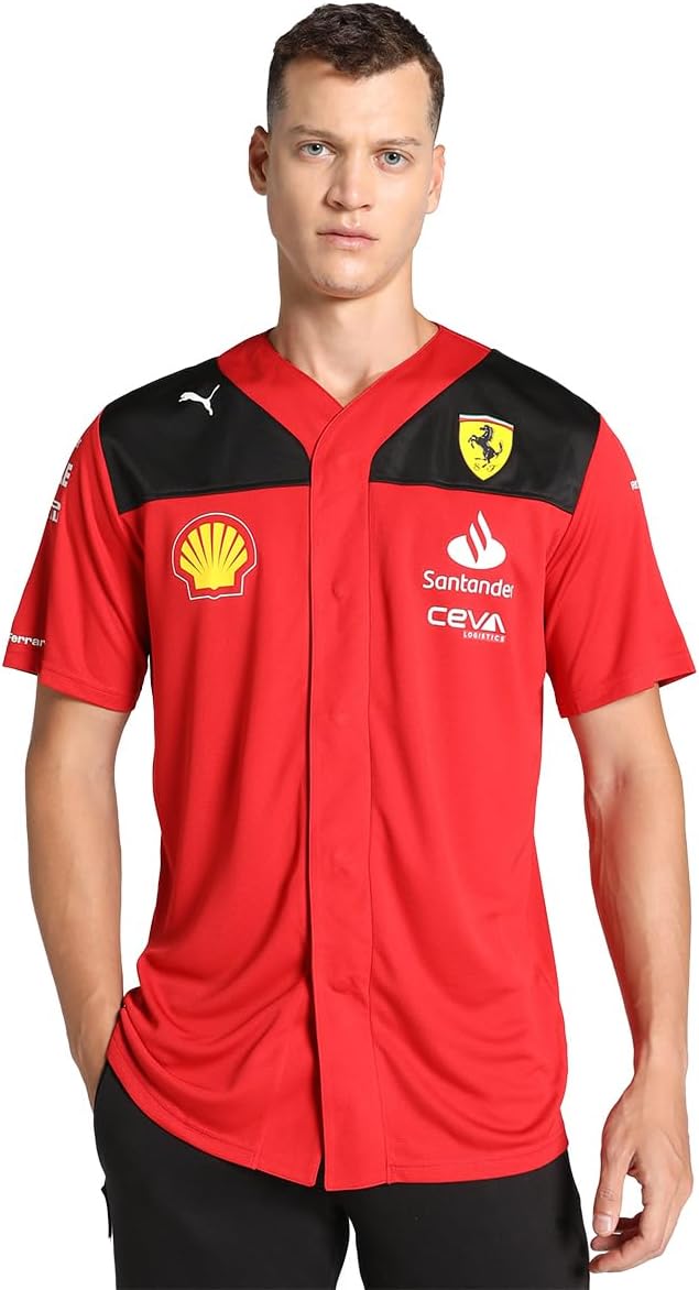 2023 Scuderia Ferrari F1™ Team Maillot de Baseball Boutonné Adulte - Rouge