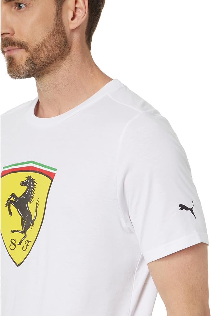 Camiseta Scuderia Ferrari Small Shield. Color blanco