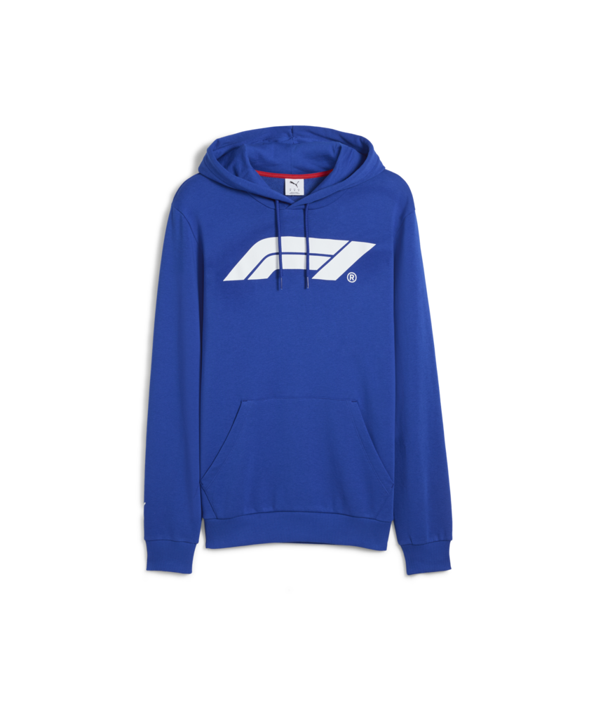 PUMA X FORMULA 1® Collection ESS Logo Unisex Hoodie - Grey / Vivid Blue / Black / Red