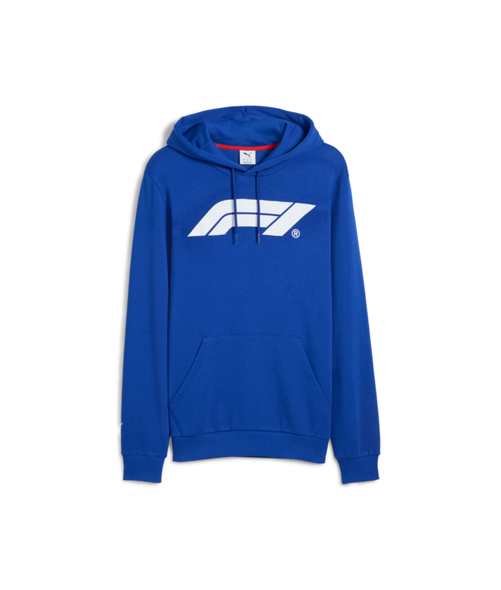 PUMA X FORMULA 1® Collection ESS Logo Unisex Hoodie - Grey / Vivid Blue / Black / Red