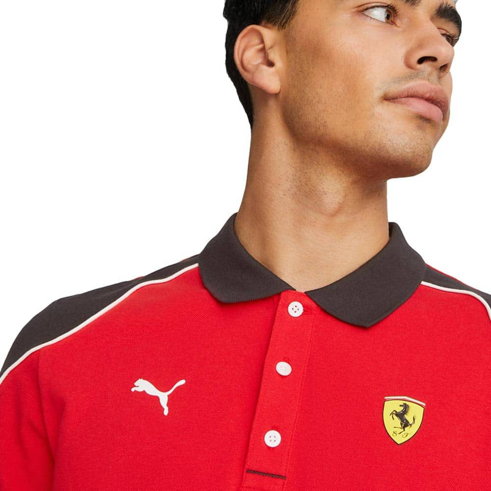 Puma Ferrari Race Short Sleeve Polo - Red