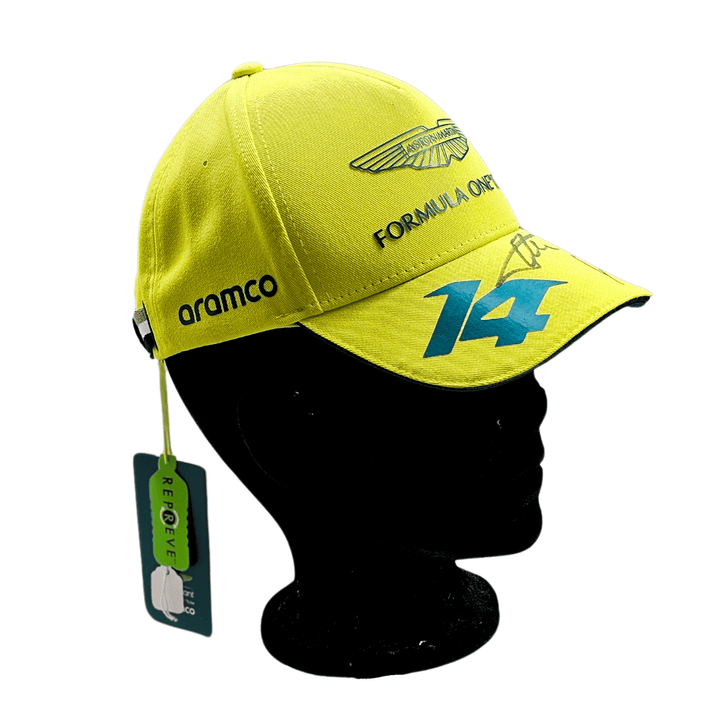 2023 Fernando Alonso Signed Men's Hat - Lime Green