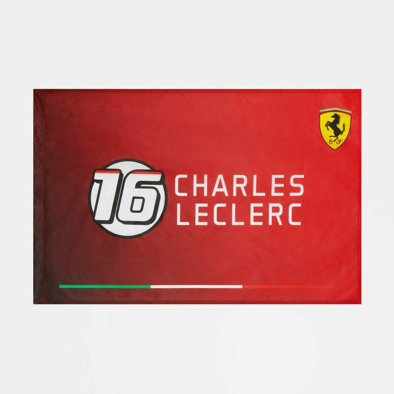 Bandera oficial de Scuderia Ferrari F1™ Driver Charles Leclerc #16 60x90cm - Rojo 