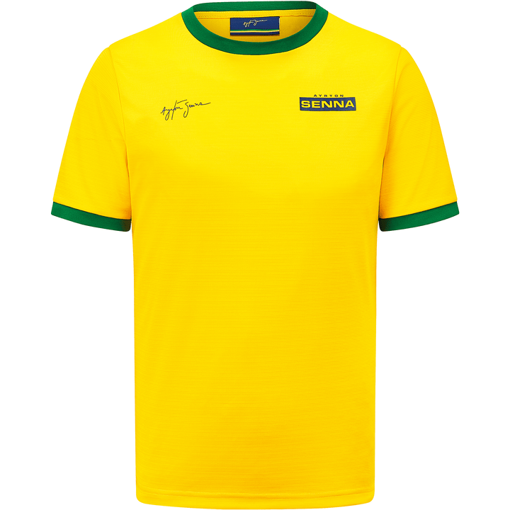 Ayrton Senna Fanwear Sports T-Shirt - Men - Yellow