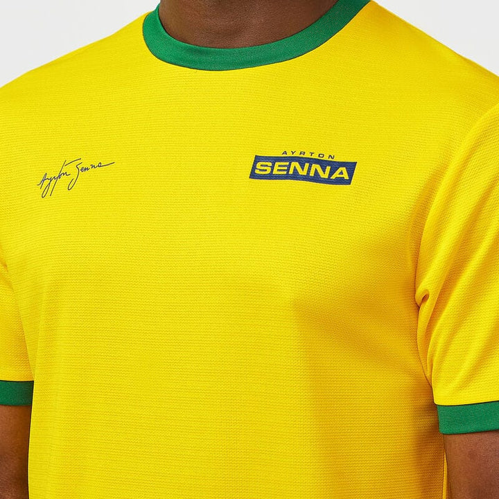 Ayrton Senna Fanwear Sports T-Shirt - Men - Yellow