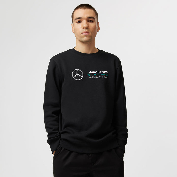 Mercedes AMG Petronas F1™ Mens Crew Black Men's Sweatshirt - Black