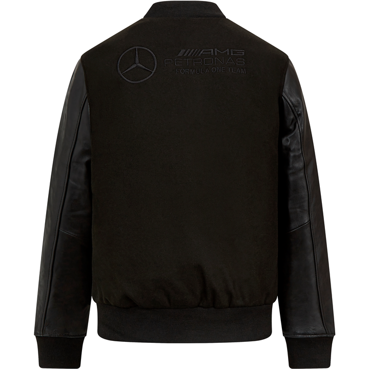 Mercedes AMG F1™ Varsity Jacket Adulto - Hombres - Negro