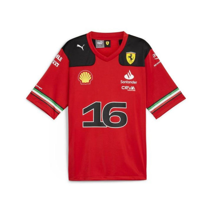 2024 Puma Scuderia Ferrari Men's Football Jersey - Red -  Charles Leclerc/Carlos Sainz