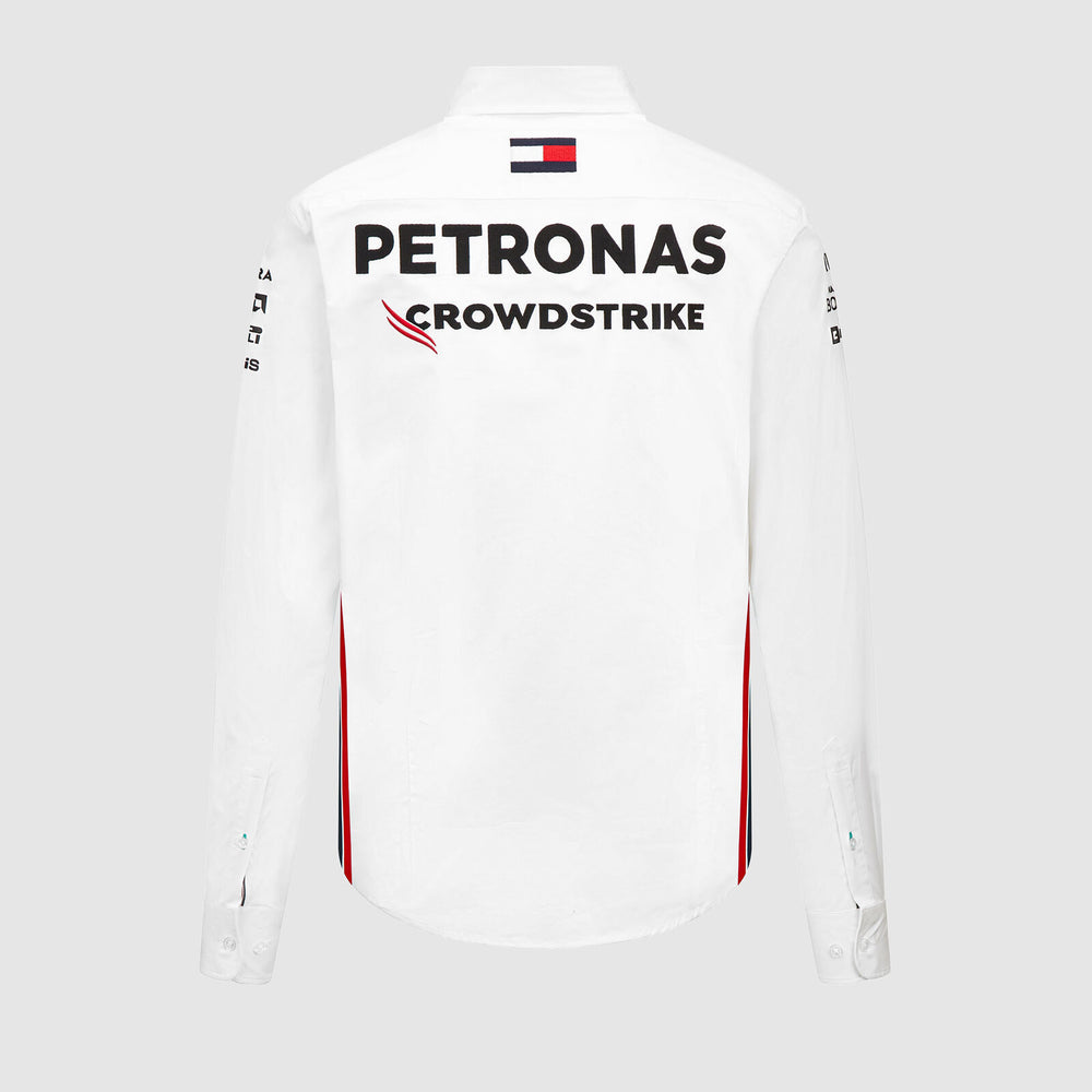 2023 Toto Wolff Mercedes AMG Petronas F1™ Team Long Sleeve Mens Business Dress Shirt - Men - White