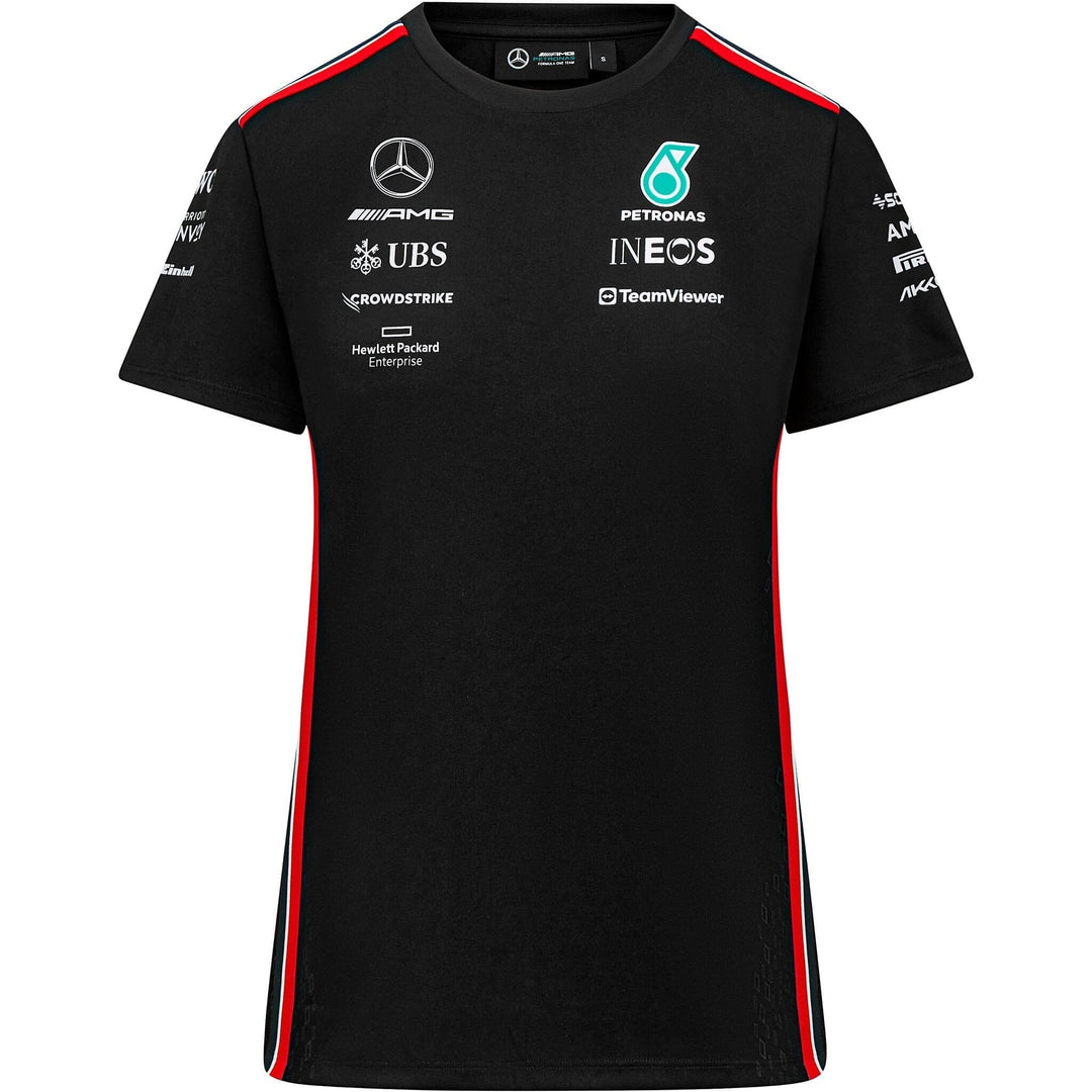 T-shirt de l'équipe Mercedes AMG Petronas F1™ 2023 - Femme - Noir