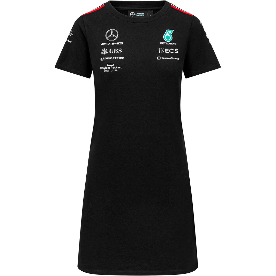 Mercedes AMG Petronas F1  Team 2023 Women's Team T-shirt Dress Black