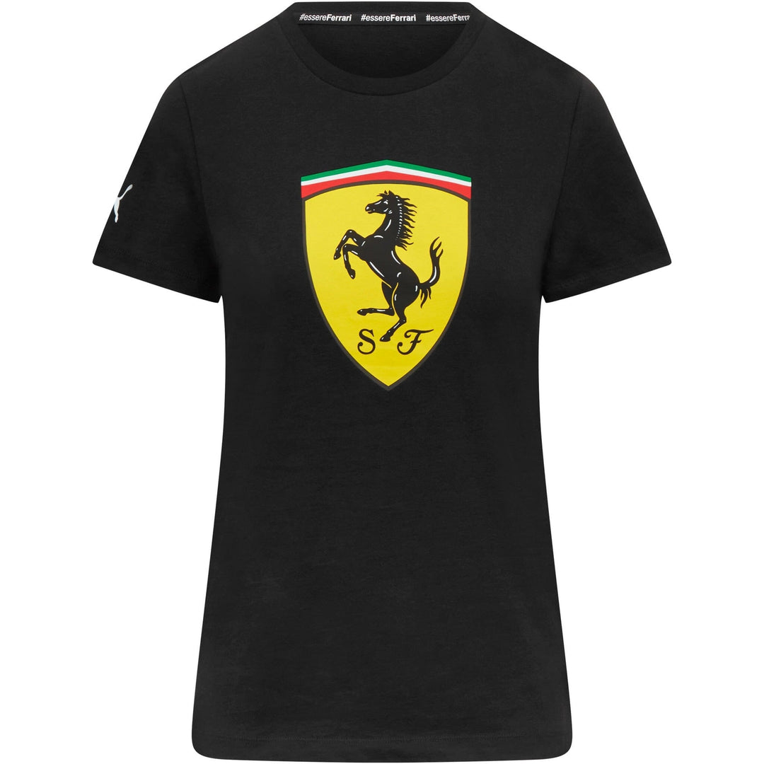 Genuine Puma Scuderia Ferrari Women's Black Shield T-Shirt