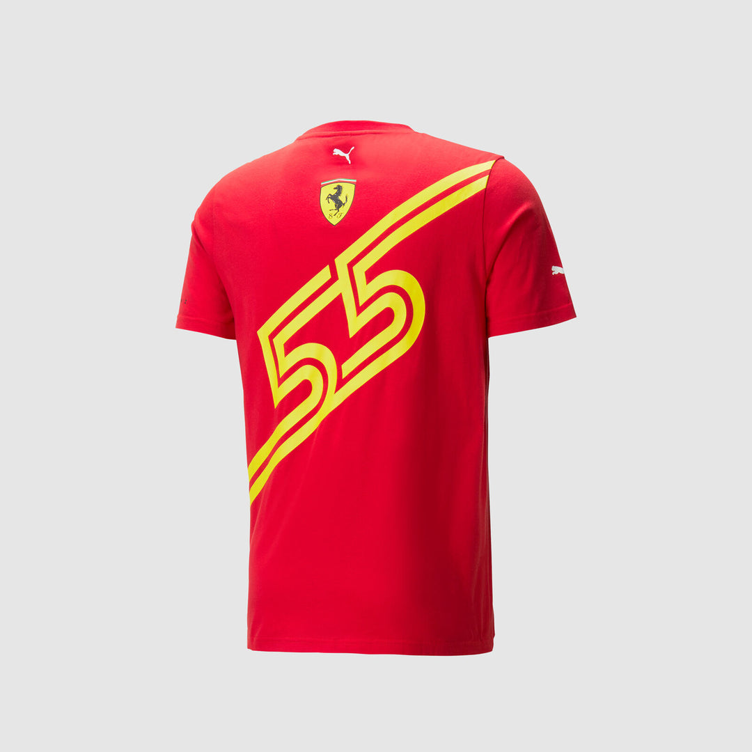2023 Scuderia Ferrari F1™ Carlos Sainz Spanish Grand Prix T-Shirt Adult - Red