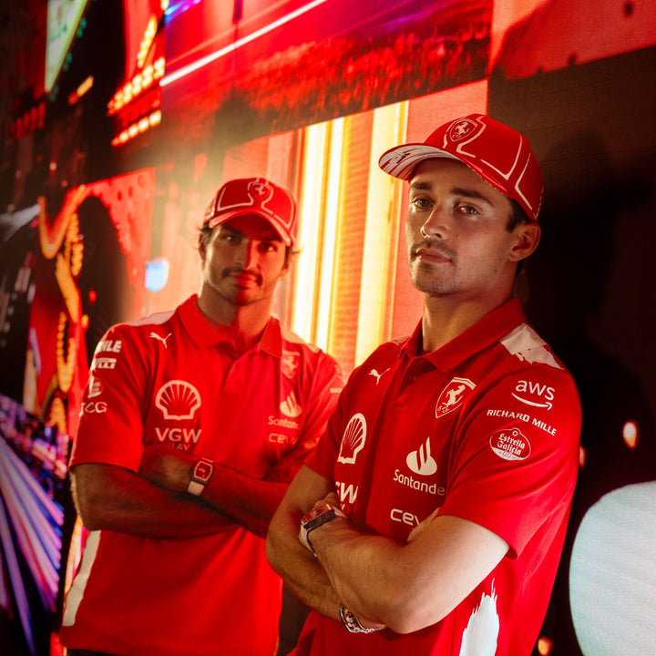 Las Vegas Grand Prix Scuderia Ferrari Joshua Vides Red Polo Adult 
