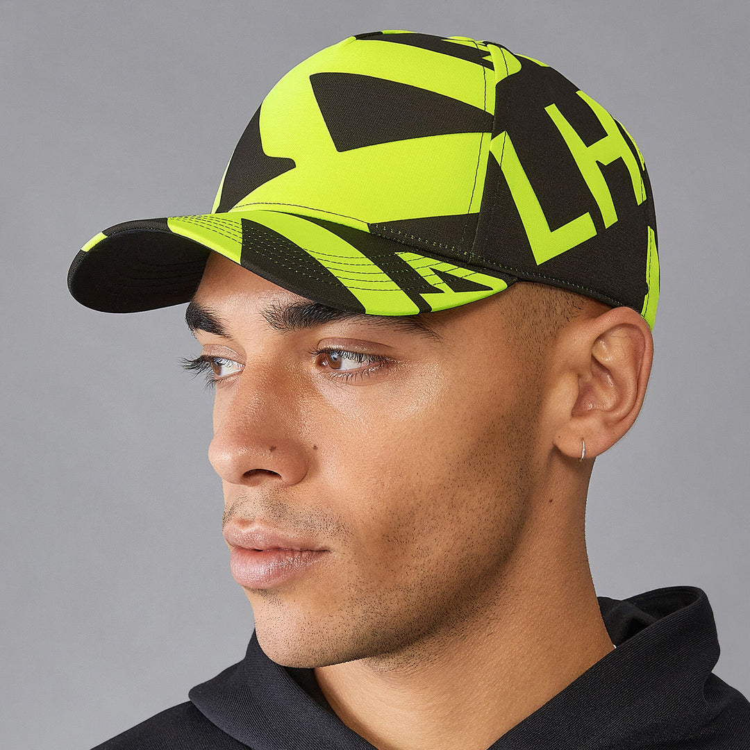 2024 Mercedes AMG F1™ Team Lewis Hamilton AOP Adult Cap - Neon Yellow