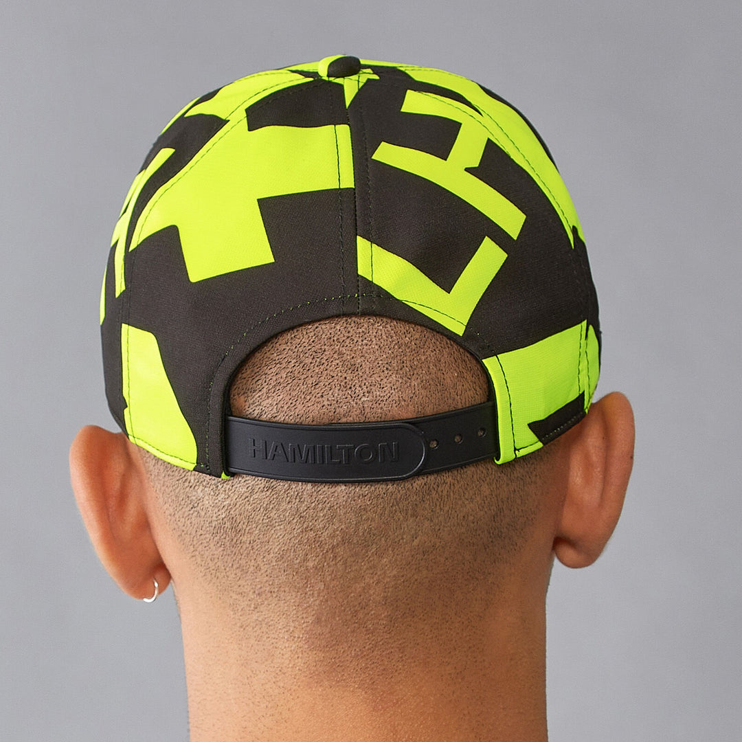 2024 Mercedes AMG F1™ Team Lewis Hamilton AOP Adult Cap - Neon Yellow