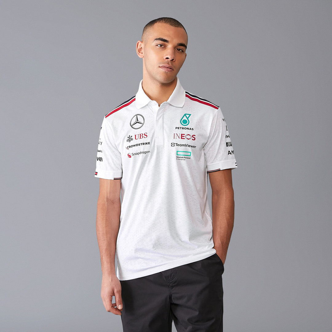 2024 Mercedes AMG F1™ Men's Team Polo - White