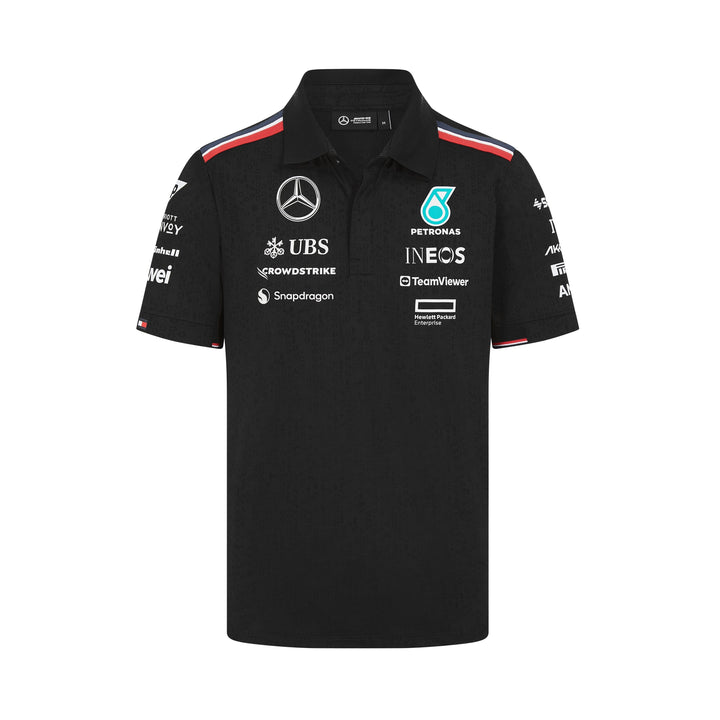 F1開催★mercedes-amg official team polo Mercedes AMG Petronas F1™ Men's Team Polo - White/Black