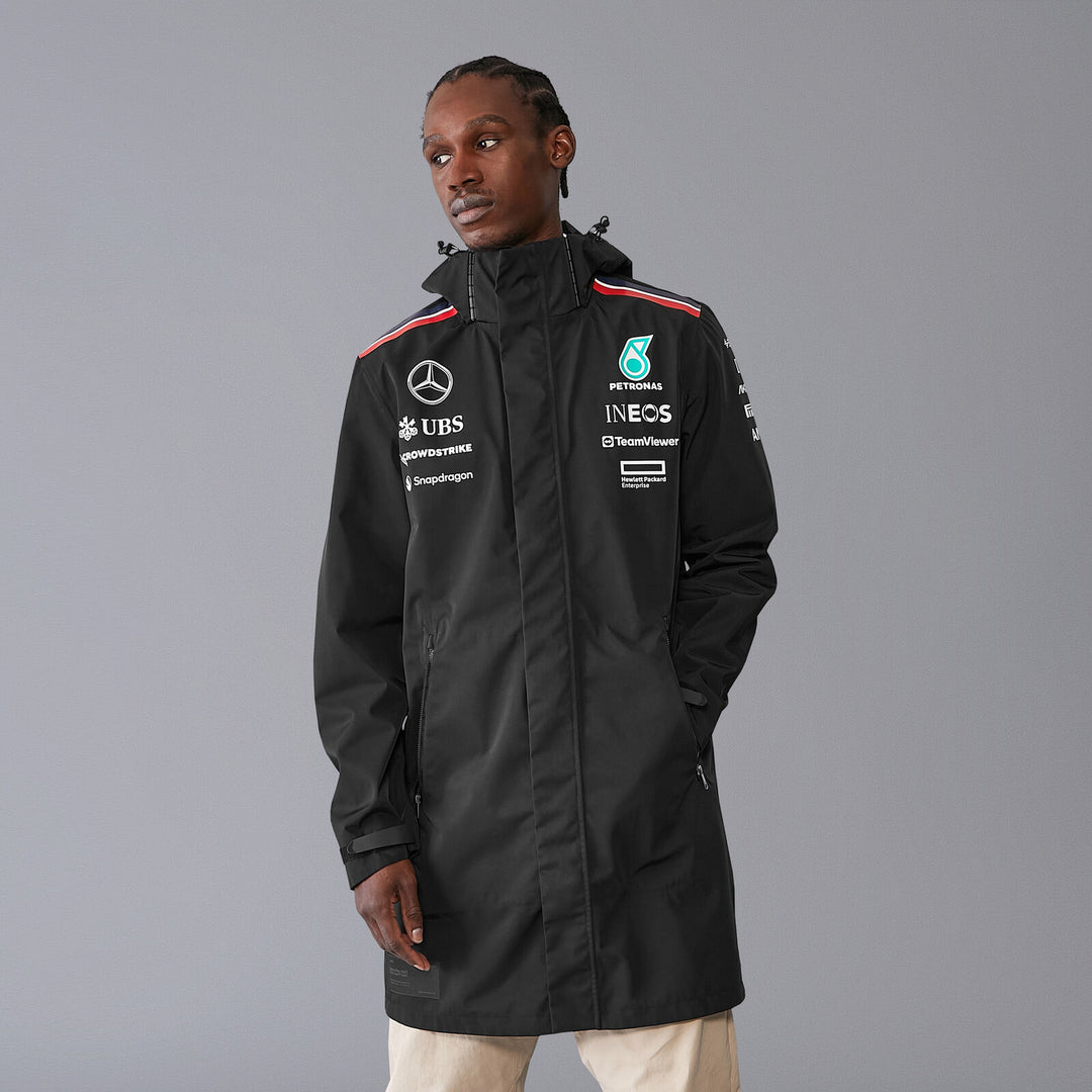 2024 Mercedes AMG Petronas F1™ Team Rain Proof Jacket - Black