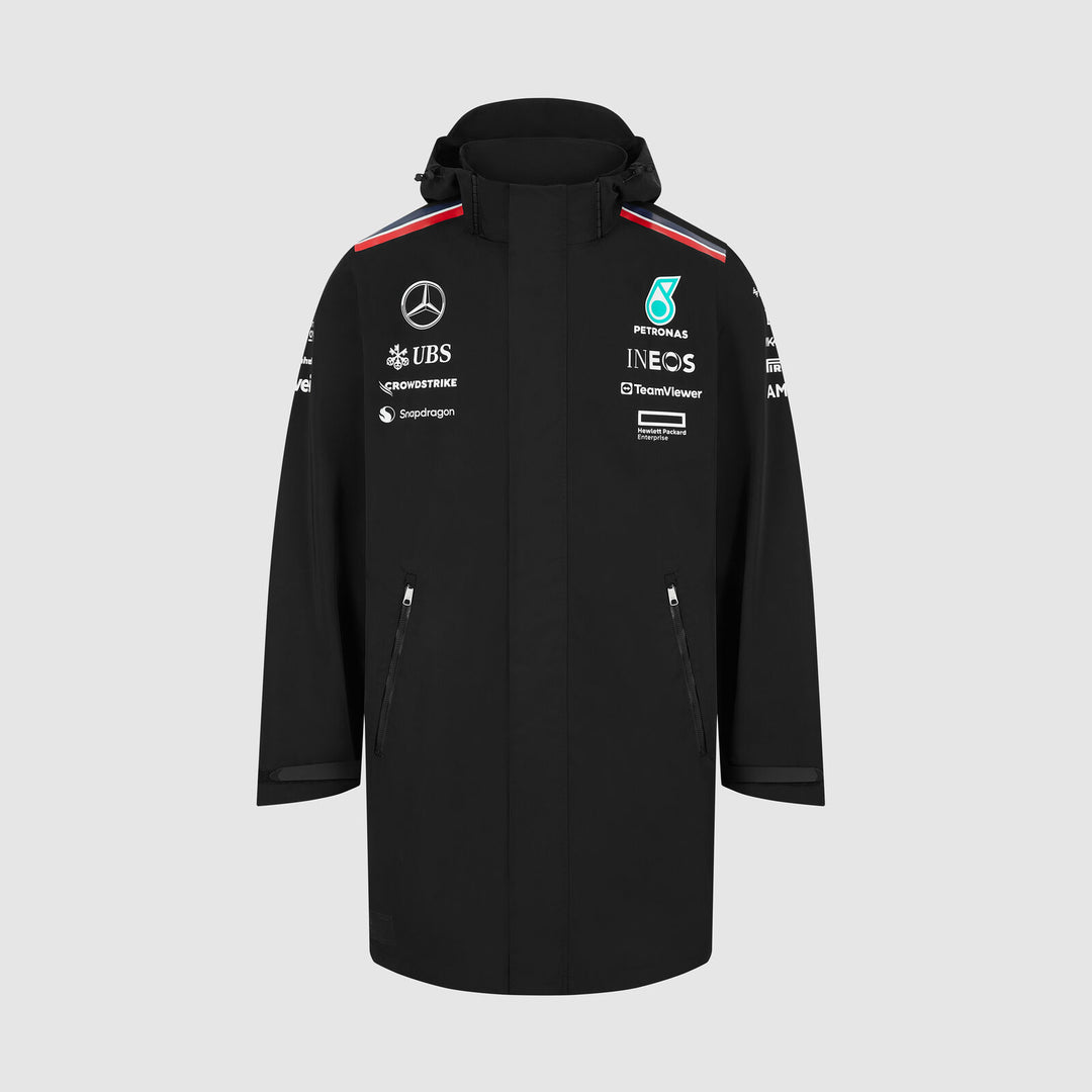 2024 Mercedes AMG Petronas F1™ Team Rain Proof Jacket - Black