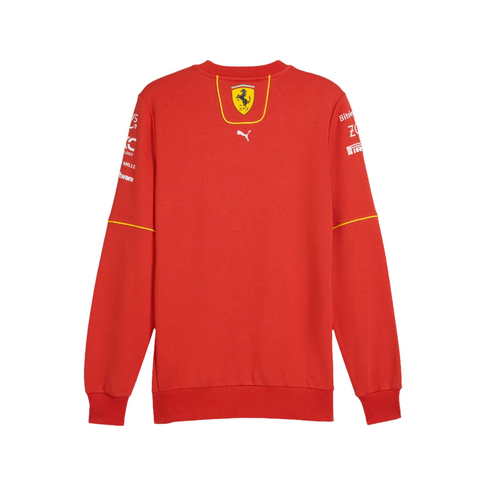 2024 Puma Scuderia Ferrari F1 Team Replica Crew Neck Long Sleeve Men's Sweatshirt - Burnt Red