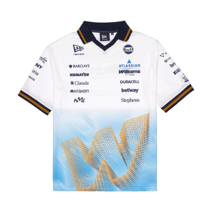 2026 Atlassian Williams Racing F1™ Team Madrid GP Collar Top Polo - White