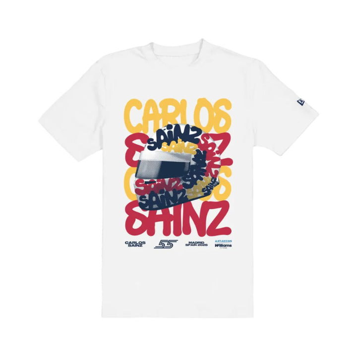 2026 Atlassian Williams Racing F1™ Team Madrid GP Carlos Sainz Graphic T-Shirt - White