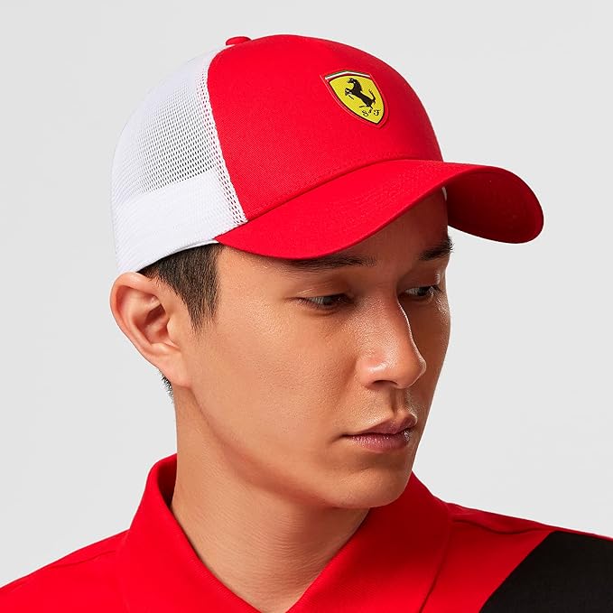 Scuderia Ferrari Official PUMA Trucker Baseball Men's Hat - Red