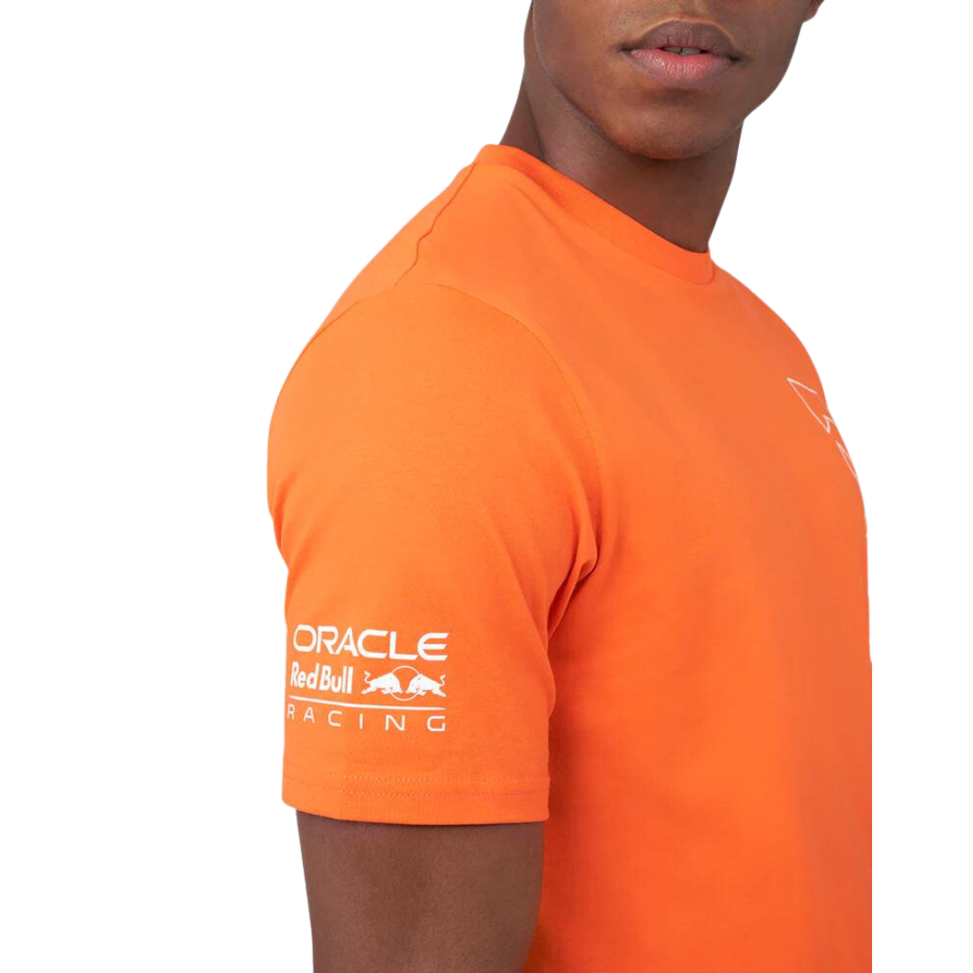T-shirt orange Castore Oracle Red Bull Racing Max Verstappen 2023 - Unisexe - Adulte