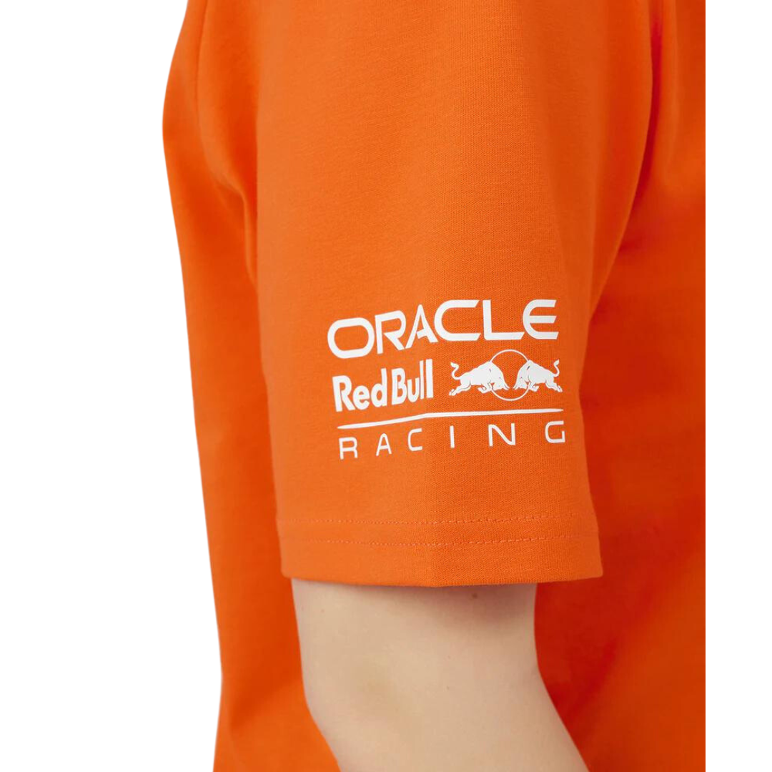 T-shirt orange Castore Oracle Red Bull Racing Max Verstappen 2023 - Unisexe - Adulte