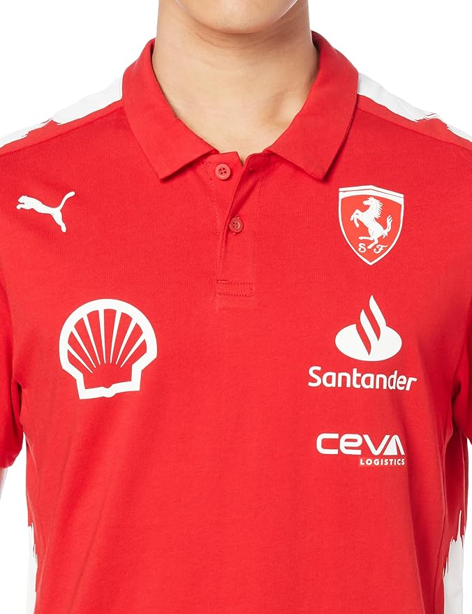 Scuderia Ferrari x Joshua Vides Las Vegas GP Men's Polo - Red