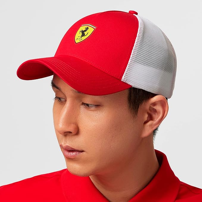 Puma Scuderia Ferrari Trucker Baseball Cap Red Unisex - Red