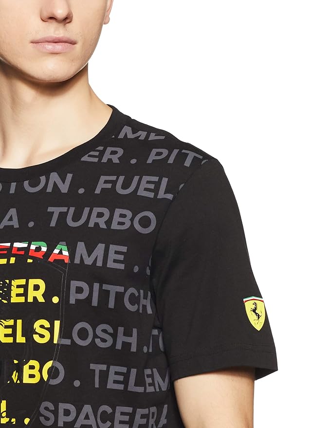 Puma Scuderia Ferrari Motorsports Big Shield  Adult Men's T-shirt - Black