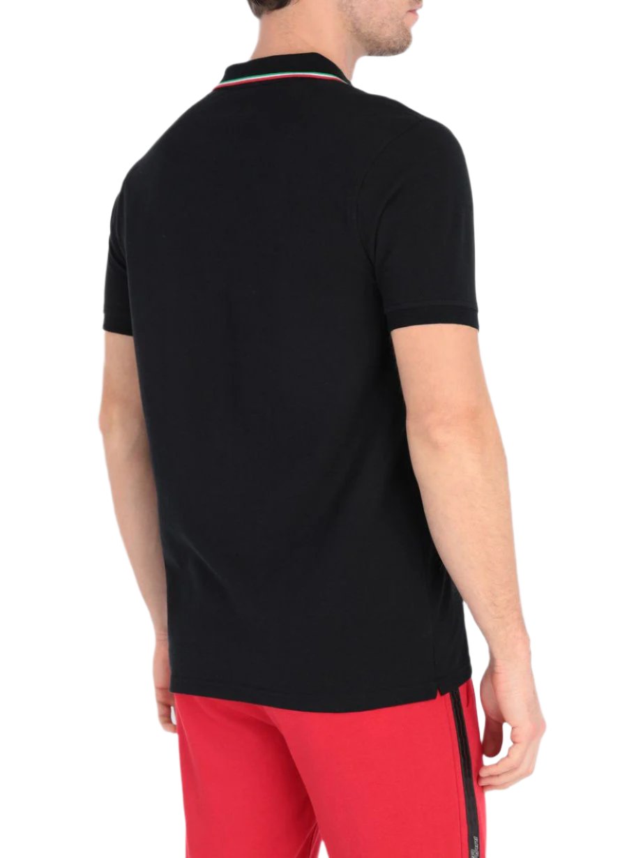 Scuderia Ferrari Italian Golf Shirt for Men - Black